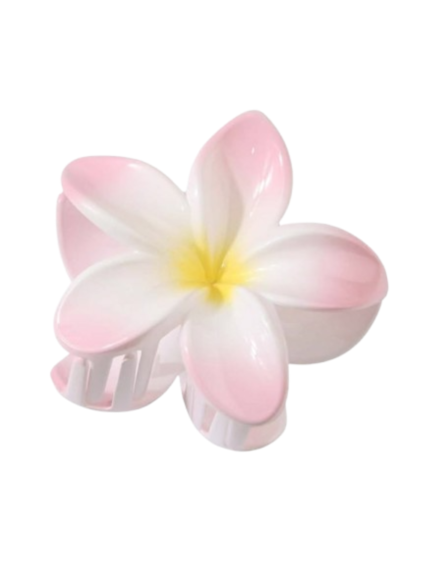 Pink Flower Hair Claw Clip