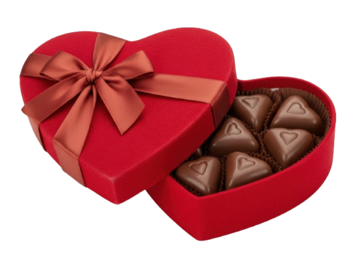 Dark Chocolate Heart Box — 8 pcs